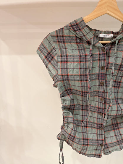 PERTY Plaid hoodie shirt