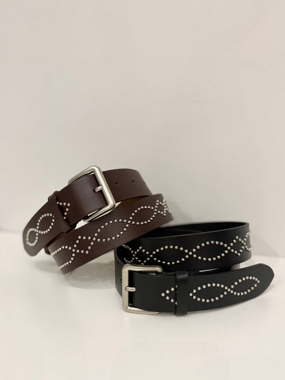 COACHELLA Studded leather belt