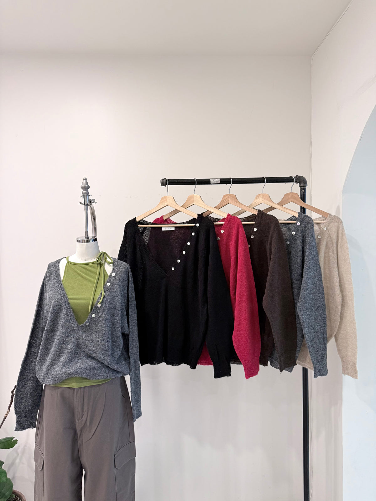 AGATHA Wool V-neckline sweater
