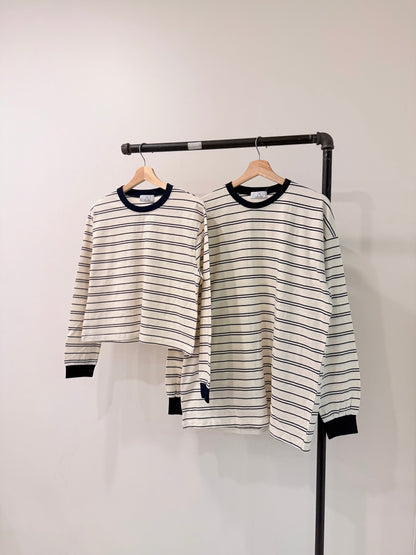 DOWN Striped long sleeve tee