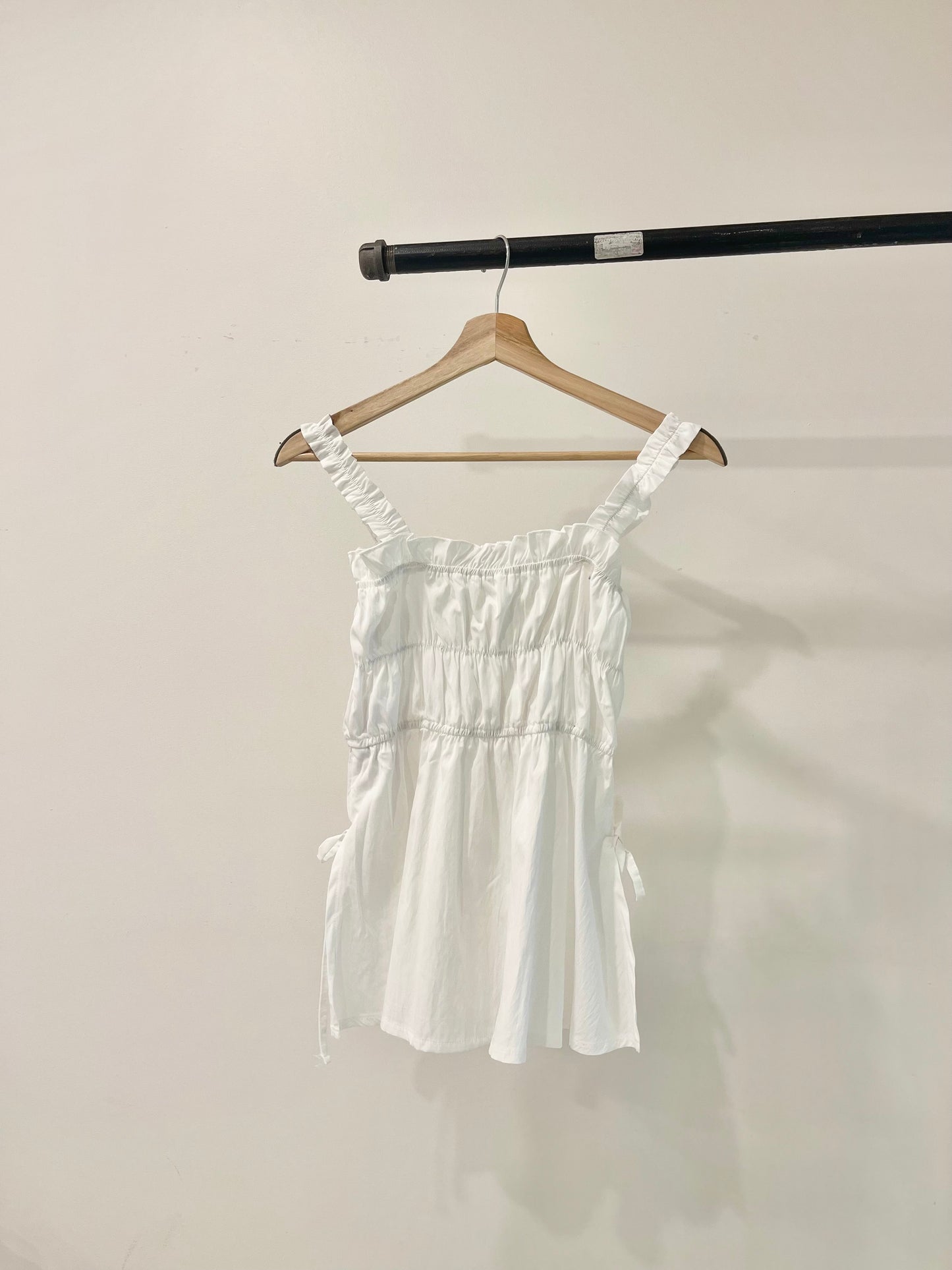 PRUE Shirred square-neck cami