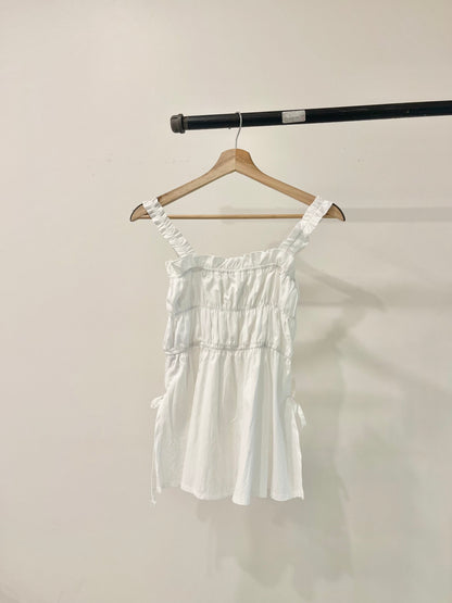 PRUE Shirred square-neck cami