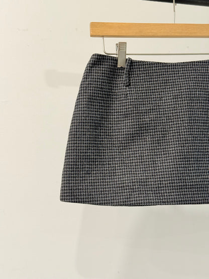 JEN Houndstooth micro mini skirt