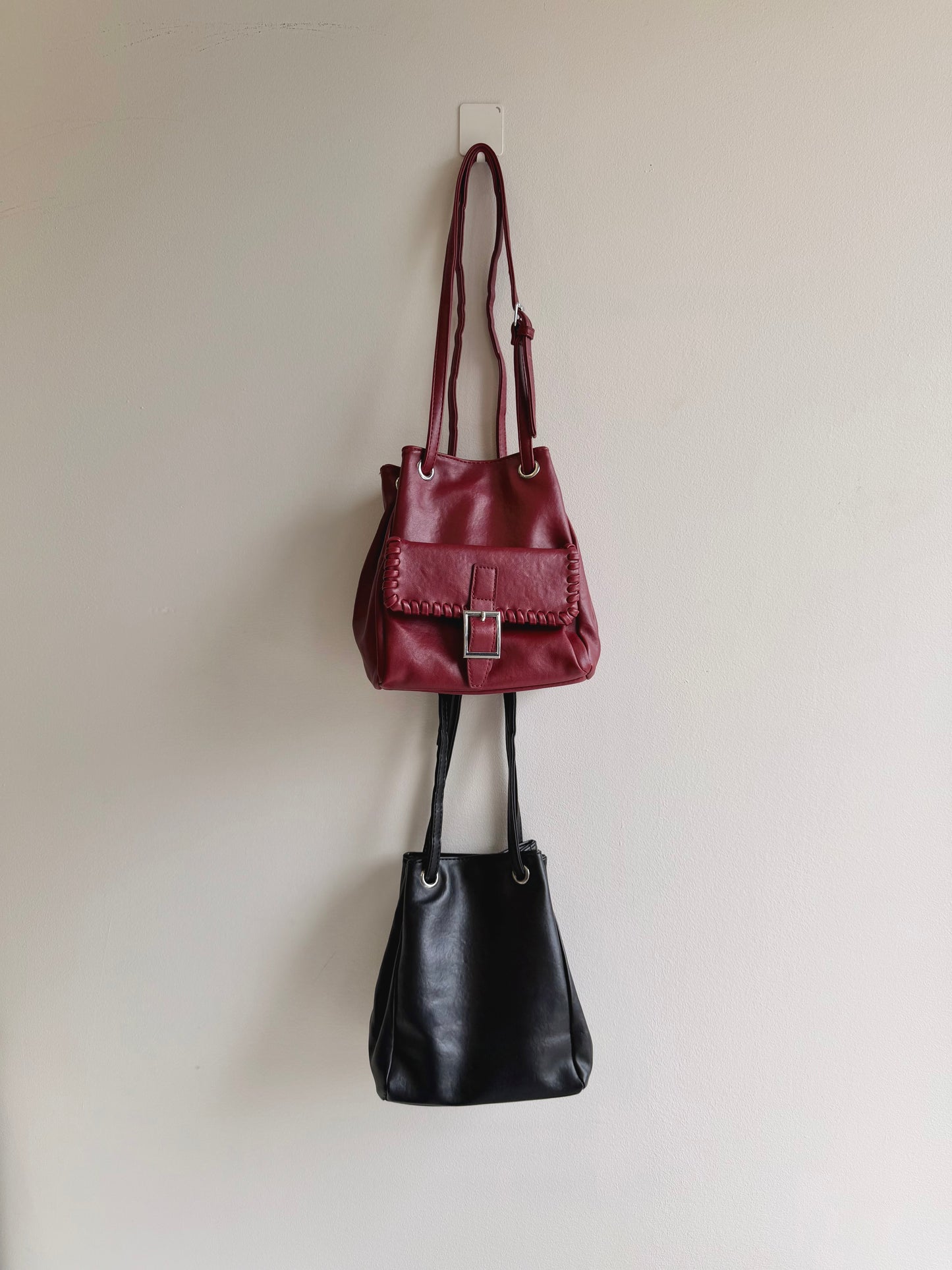 GEMMA Faux-leather bucket bag