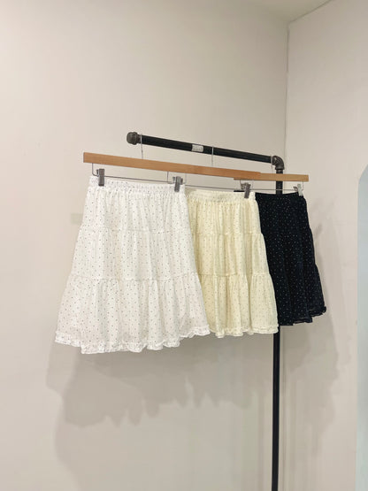 AIRY Polkadot tiered skirt