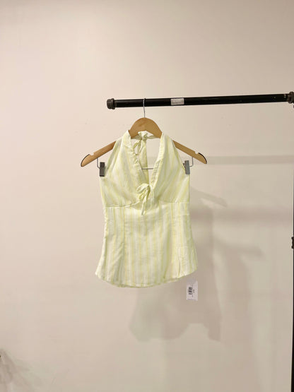 LUCY Striped halter blouse