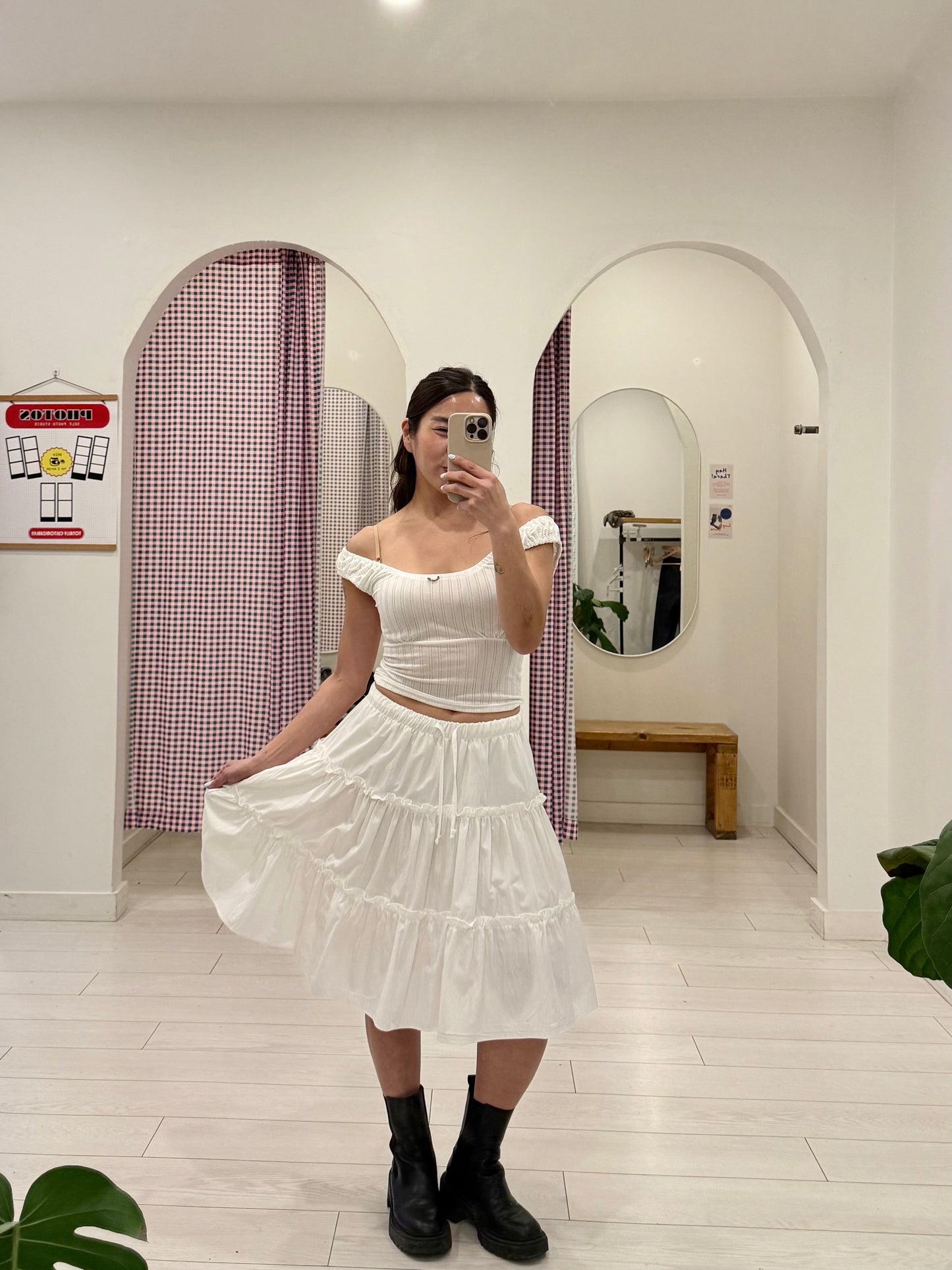 NADIA Midi tiered skirt