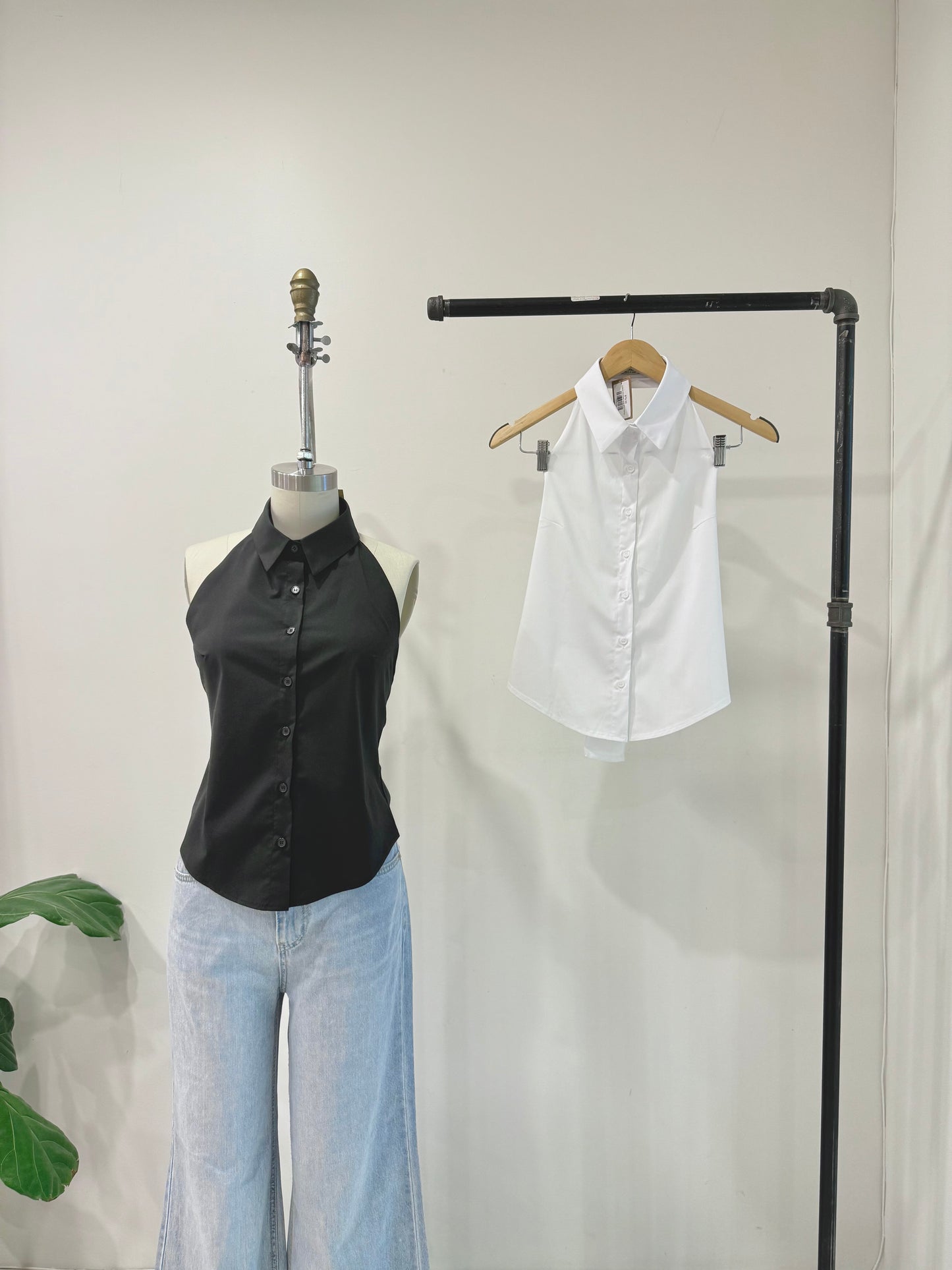 DASHA Backless halter shirt