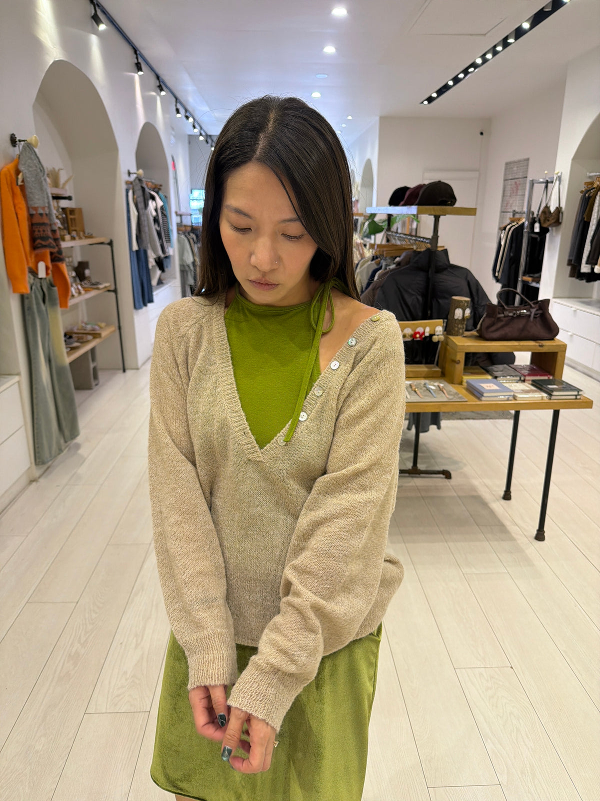 AGATHA Wool V-neckline sweater