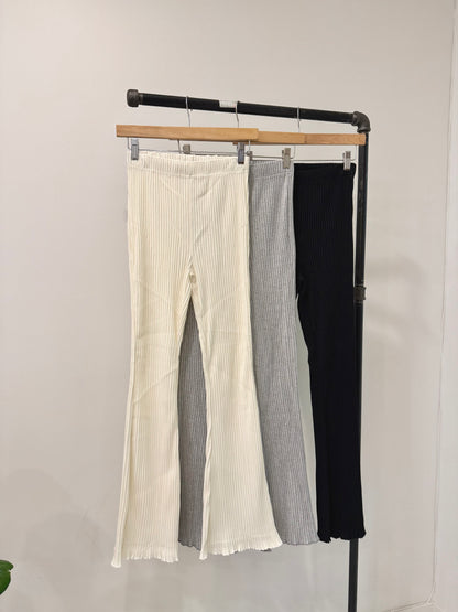ROZEN Ribbed bootcut tights