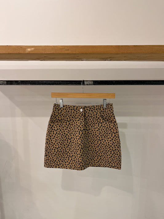 MAMAN Cheetah print mini skirt