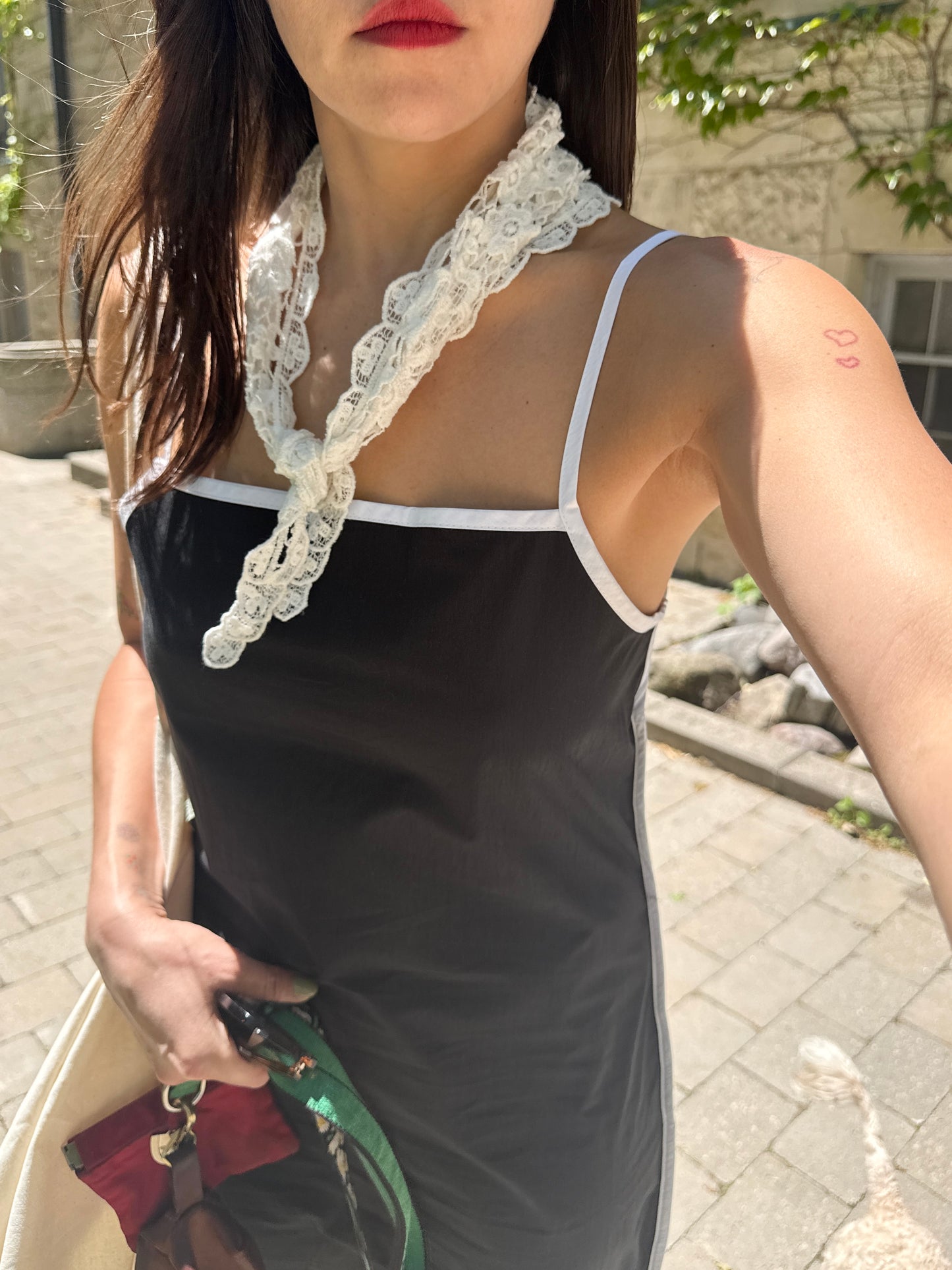 DELPHINE Colourblock slip dress