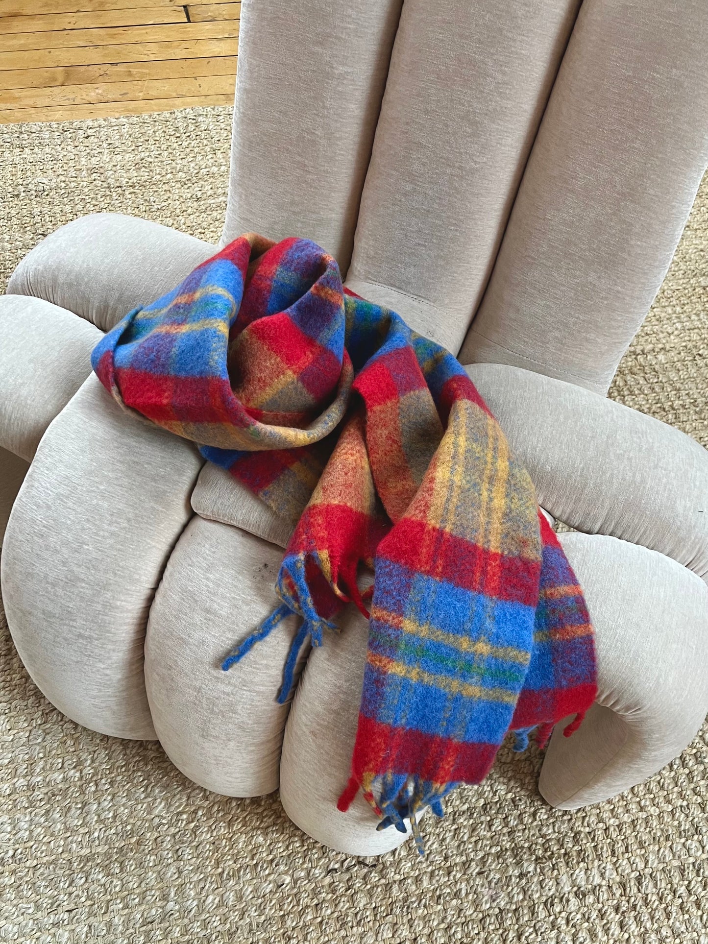 FLOM Plaid wool scarf