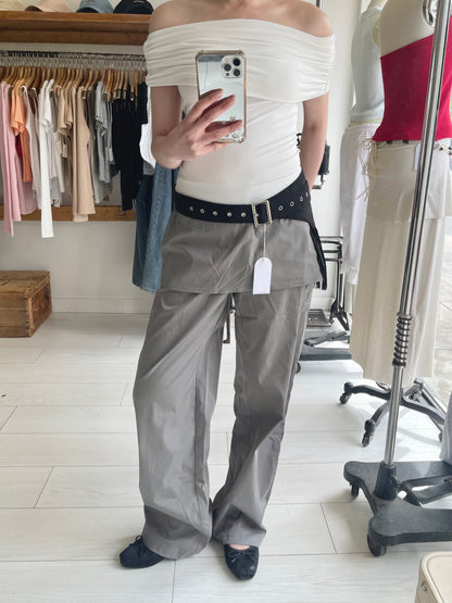 DAKOTA Fringe suede belt