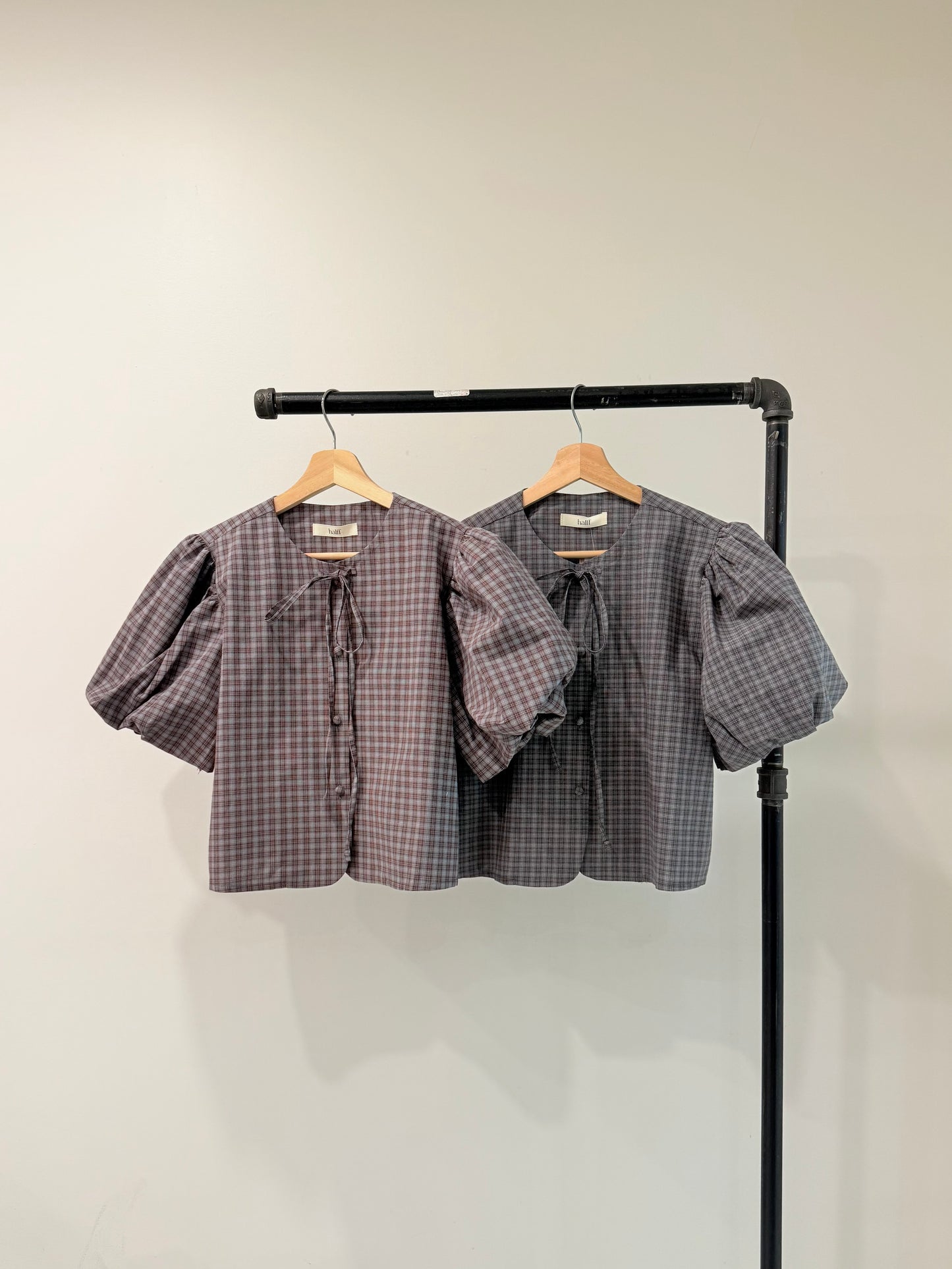 POSE Plaid tie shirt