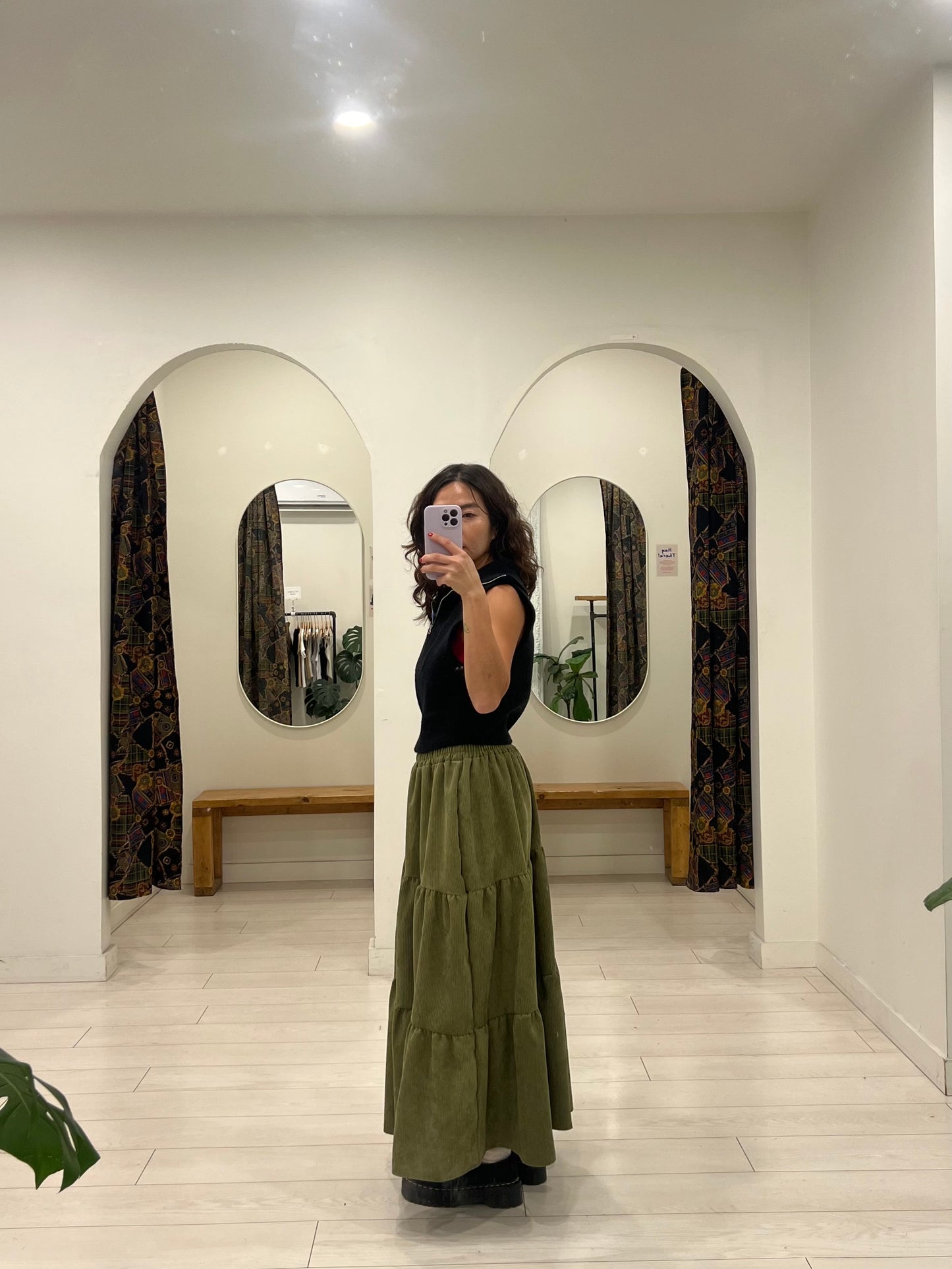 SALLY Corduroy maxi skirt