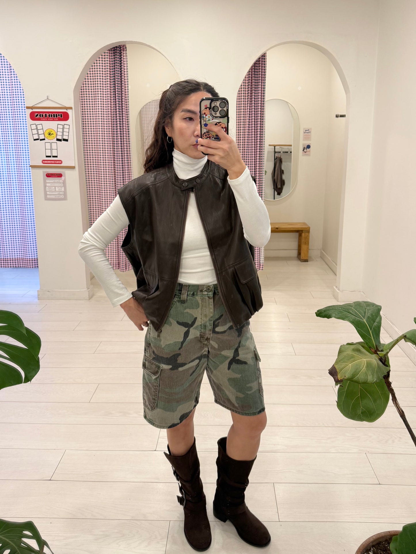 ANOR Vegan leather vest
