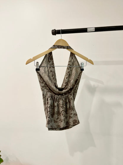 STOUT Jacquard halter top
