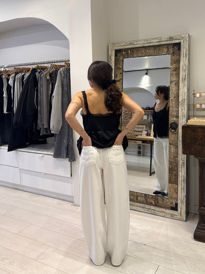 MELLO Satin lace top