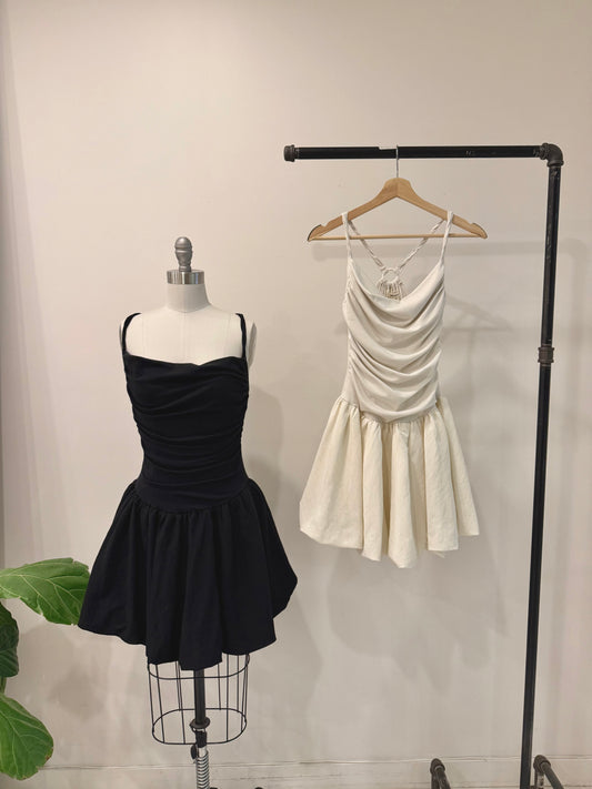 JULES Cowl-neck bubble dress