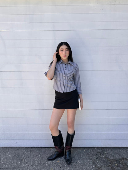 WREN Pinstripe slim shirt