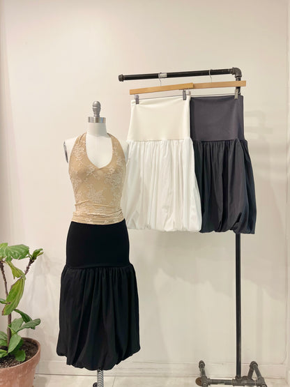 LUNA Balloon midi skirt
