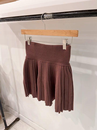 PERRIO Pleated knit skirt