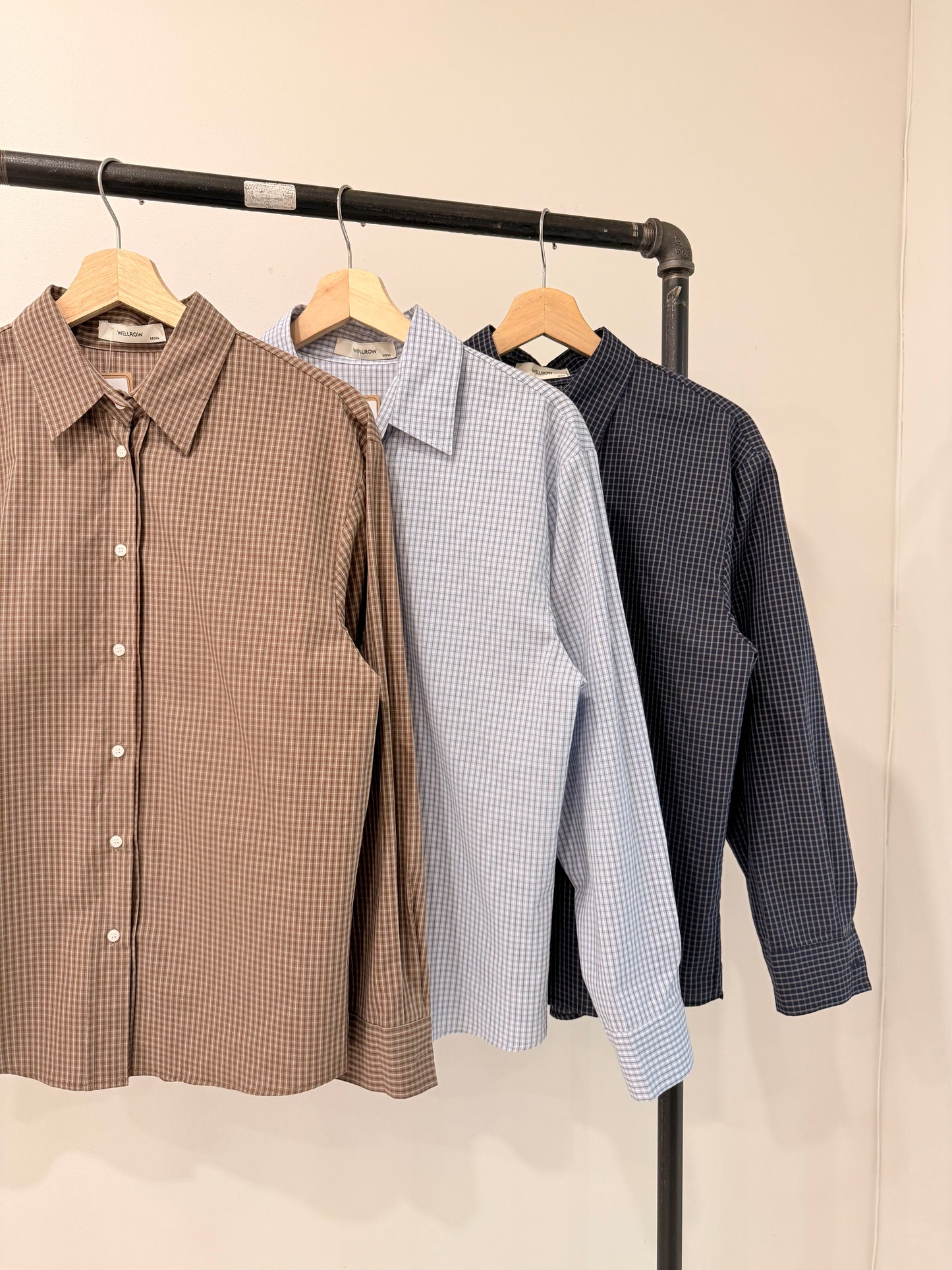 SEEZ Oversized plaid shirt