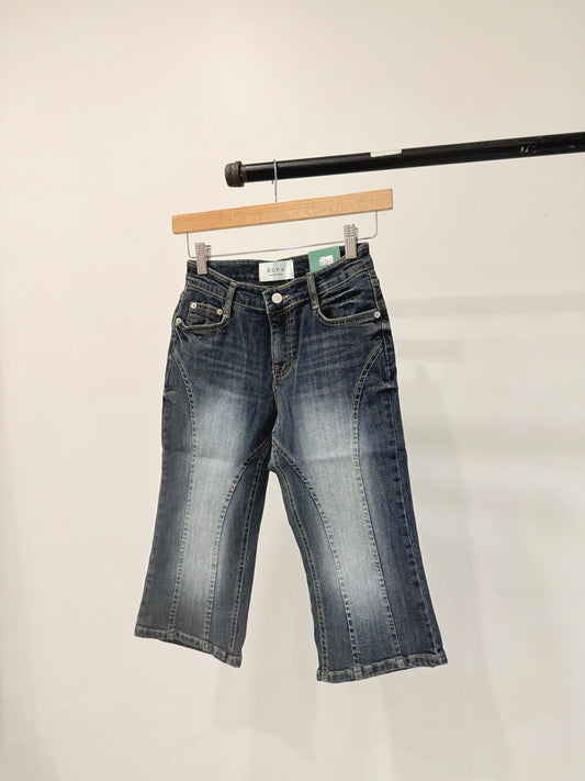 SHARP Acid washed capri jeans