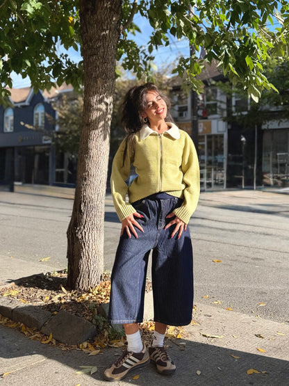 END Striped 3/4 jeans