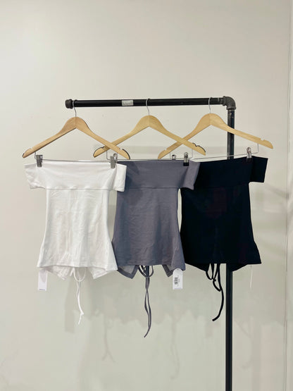 INES Off-shoulder tie-back top