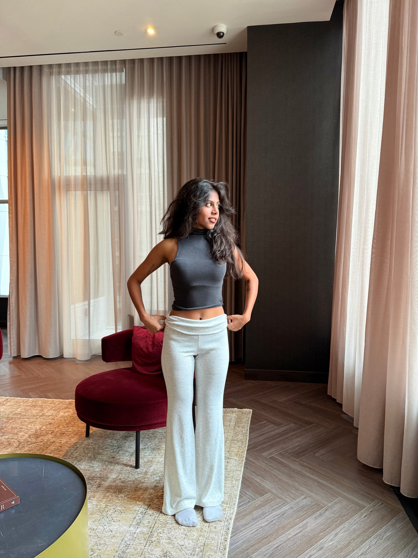 PITCH Ruched bootcut pants