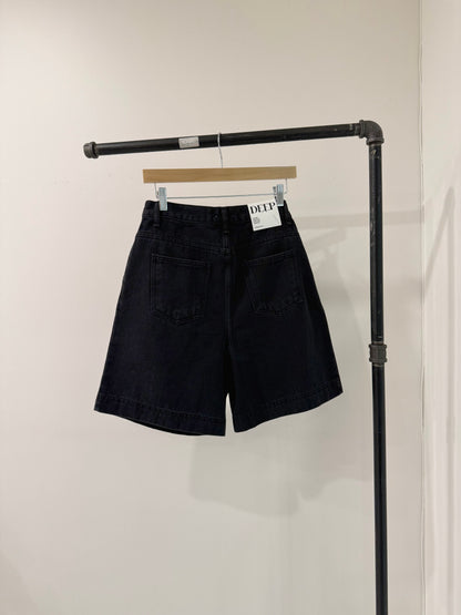 VOICE Black denim shorts