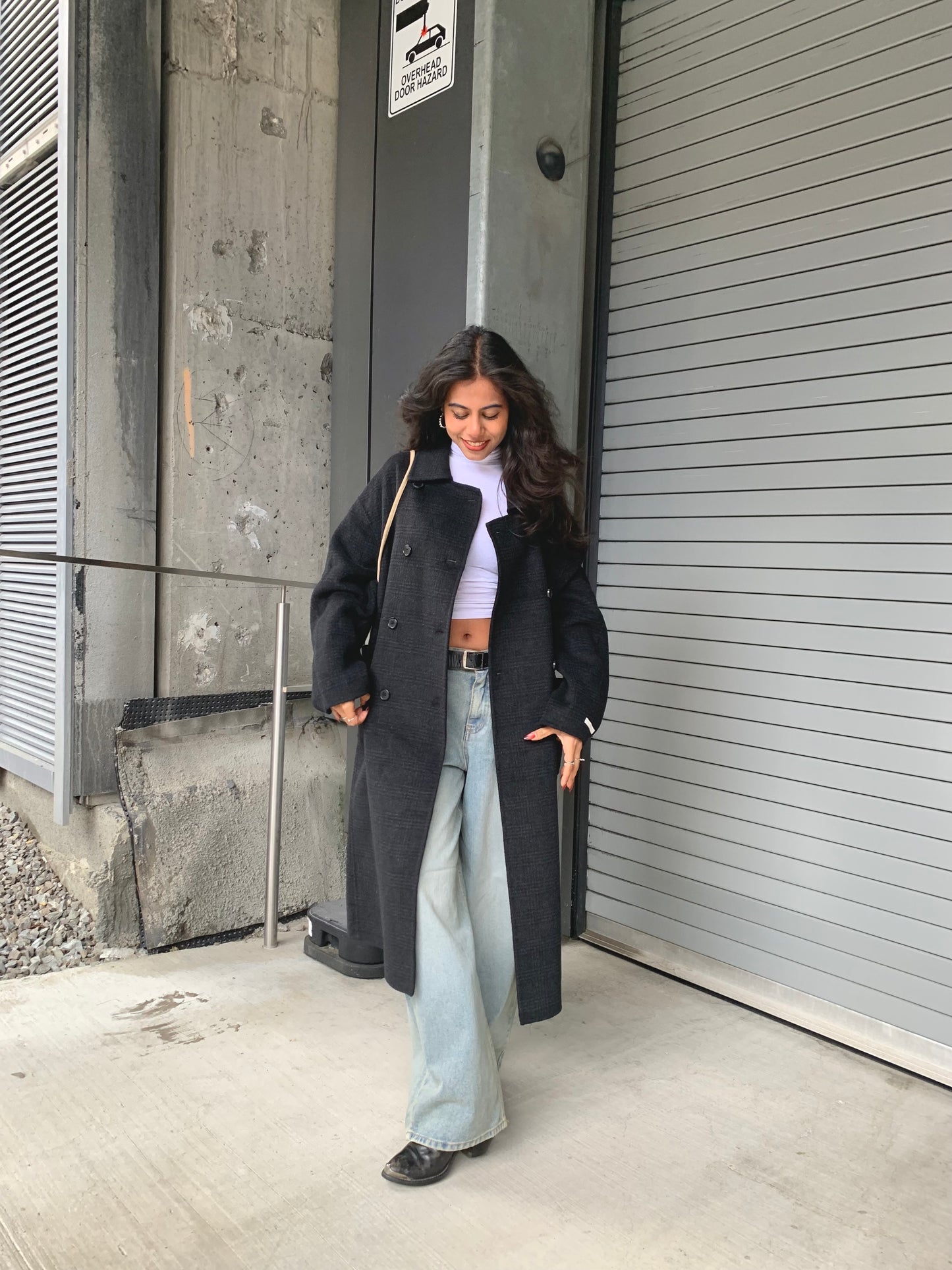 HILDA Plaid wool coat