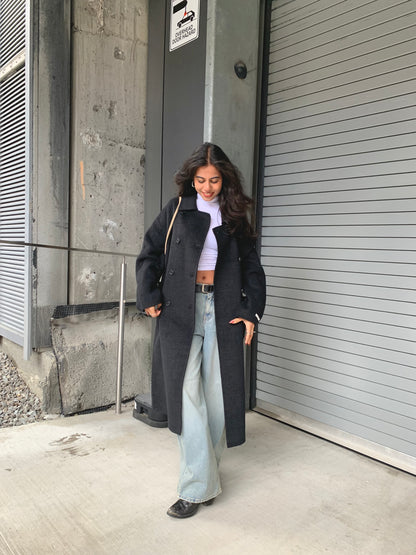 HILDA Plaid wool coat