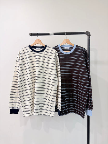 DOWN Striped long sleeve tee