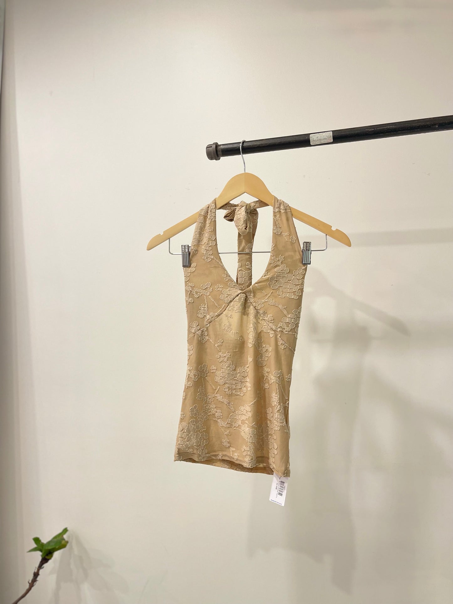 FLORA Jacquard halter top