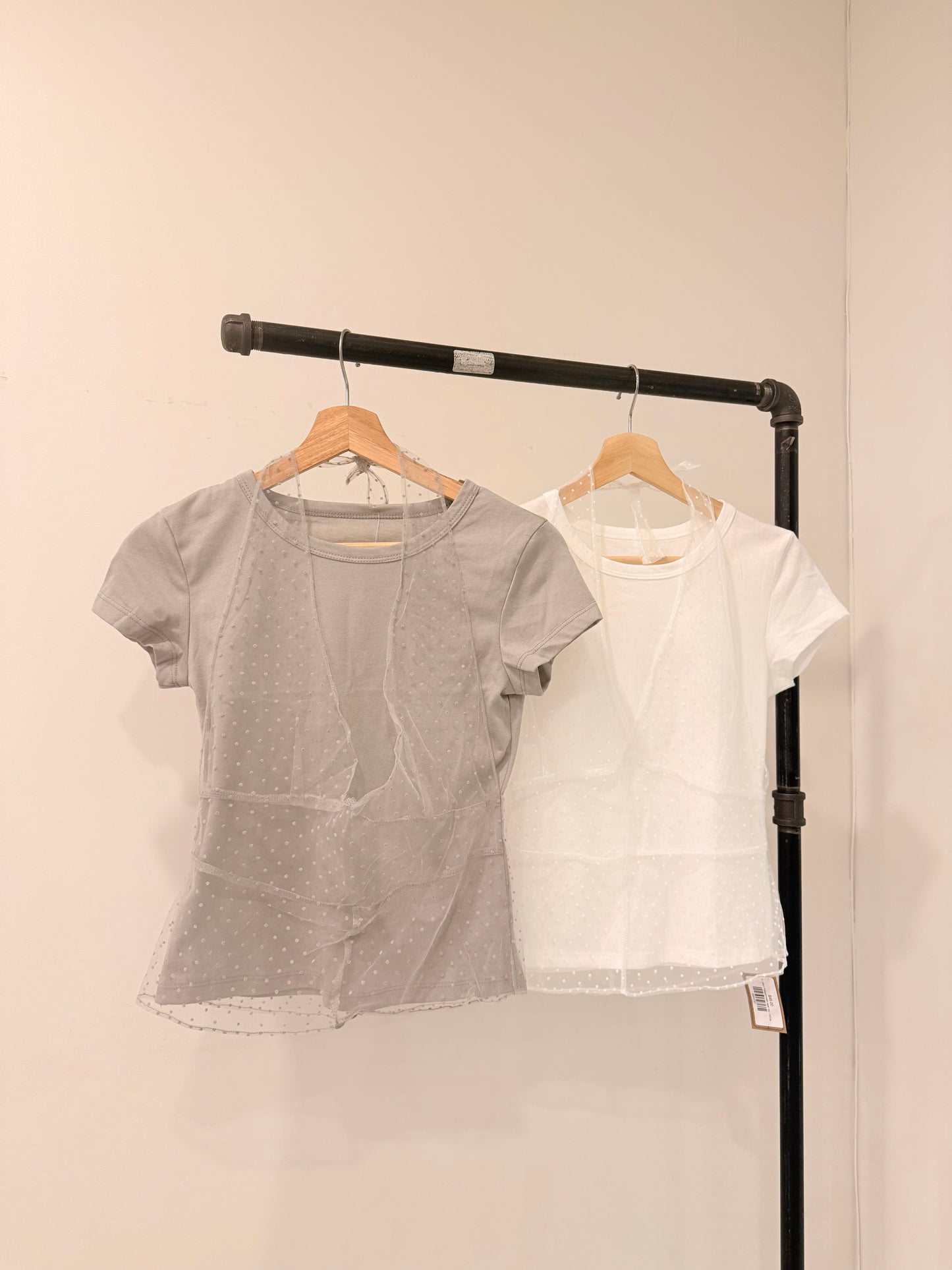 MYAH Polkdot mesh layer top