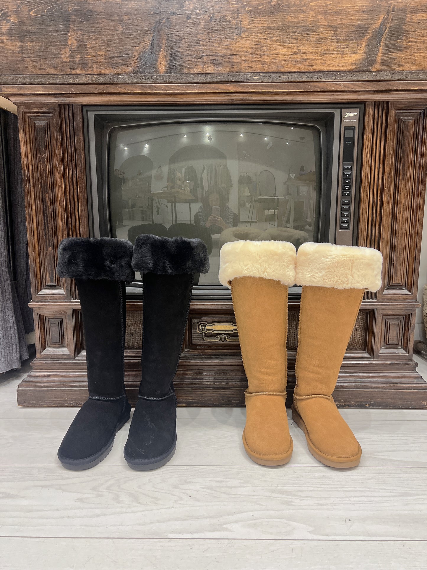 NELLA Knee high sherpa boots