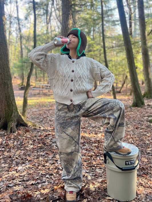 FATE Cable-knit cardigan