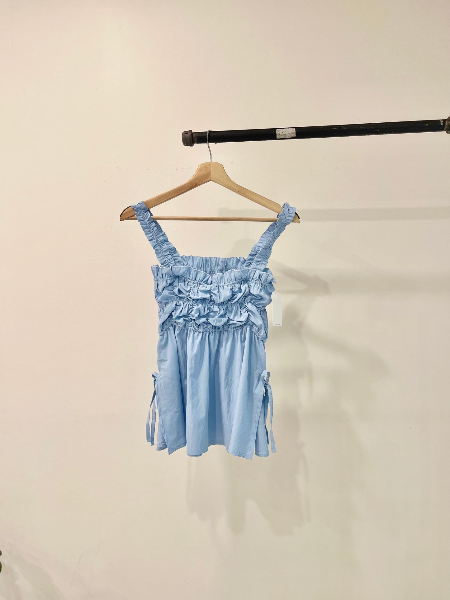 PRUE Shirred square-neck cami