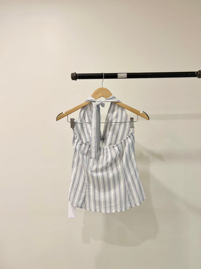 LUCY Striped halter blouse