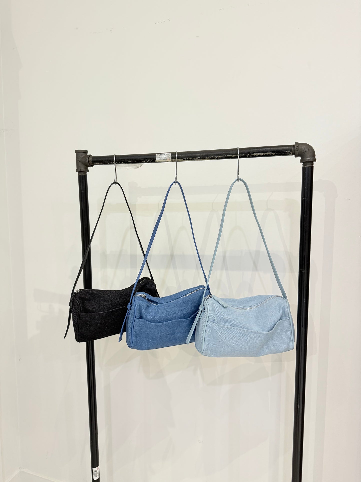 PIANO Denim baguette bag