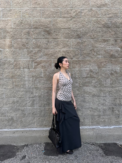 HARLOW Drawstring maxi skirt