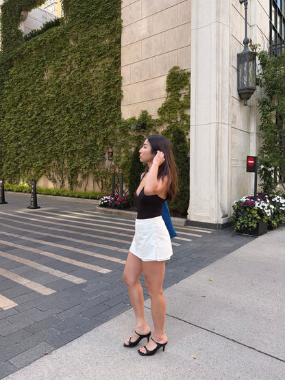 EDIE Embroidered wrap shorts