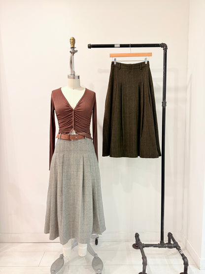 WEST Glen-plaid maxi skirt