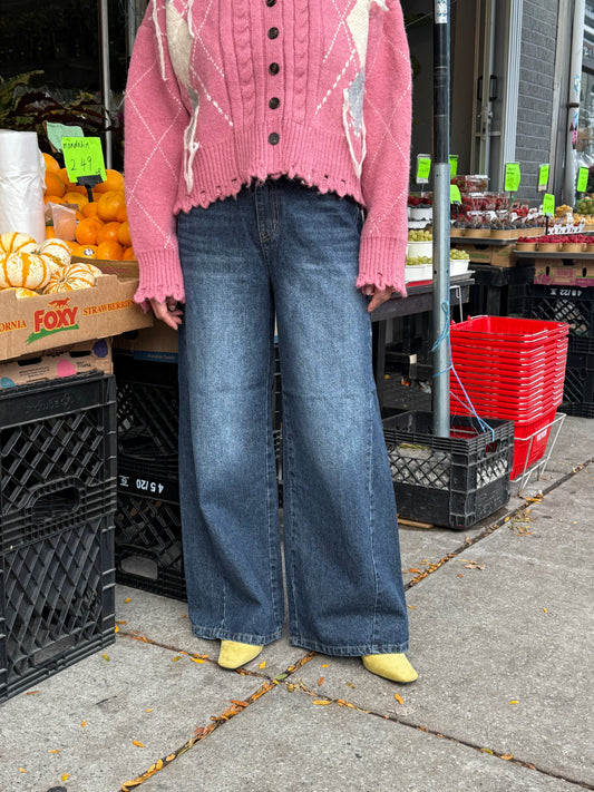 SELLE Diagonal seam jeans