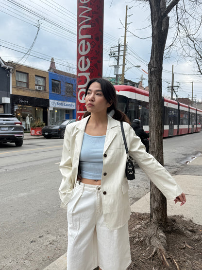 KOOL Vegan leather blazer