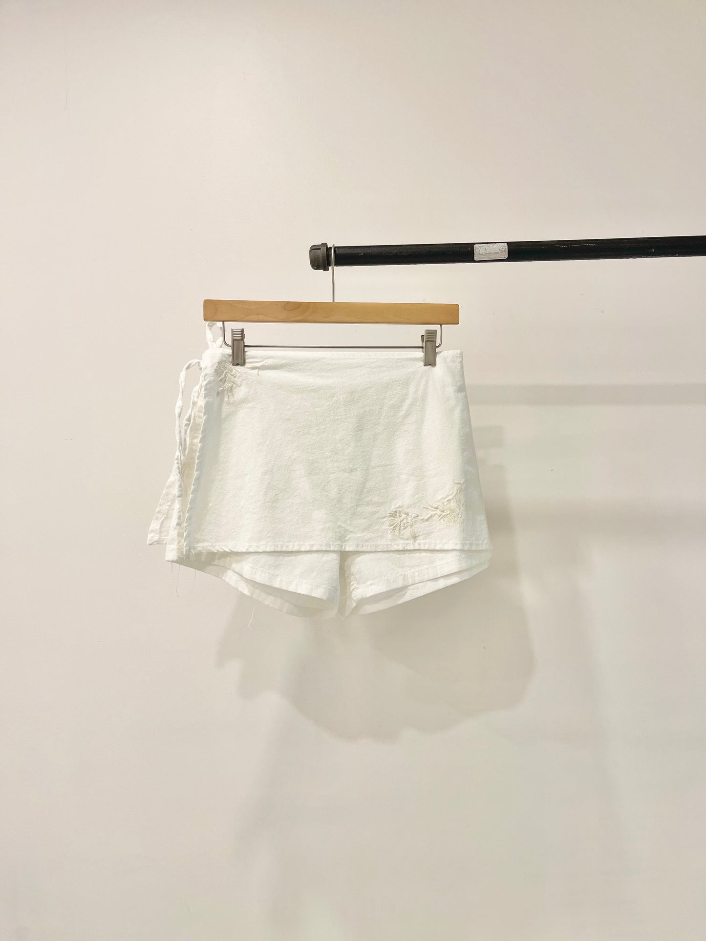 EDIE Embroidered wrap shorts