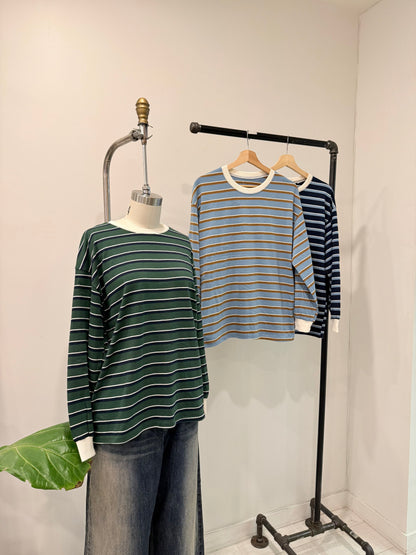 SUEDA Oversized striped tee